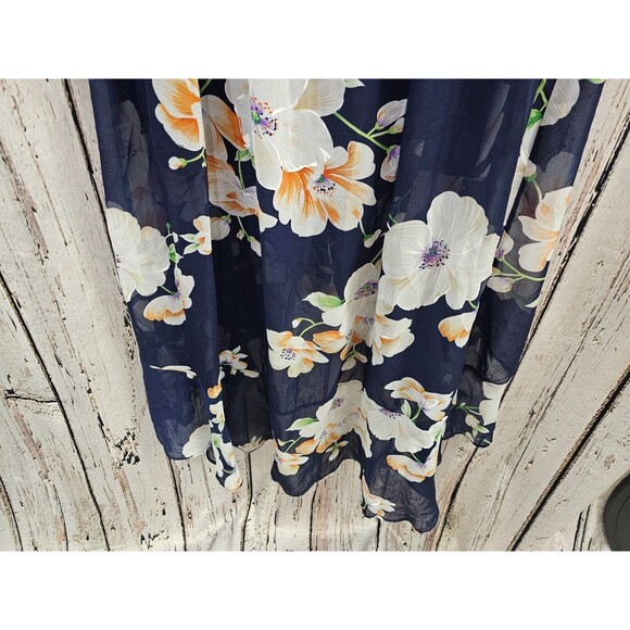 Fashion Nova 1X Plus Fairy Hi-Lo Chiffon Wrap Maxi Dress Flowy Euc feminine sexy - Picture 12 of 15